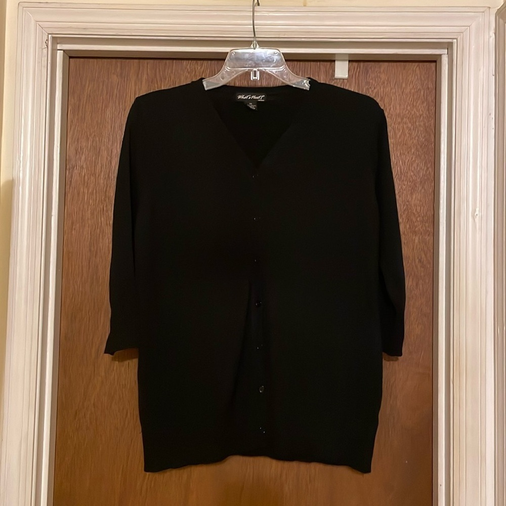 What’s Next black button up cardigan​​